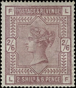 SG178 1884 2/6d lila, (LF), marca de agua de anclaje grande, goma completa, como nueva LH - Imagen 1 de 2