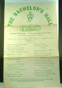 1864 LA SALA DELLO SCAPOLO Guerra Civile Lettera Canzone Foglio GIBSON BROTHERS STAMPANTI - Foto 1 di 4