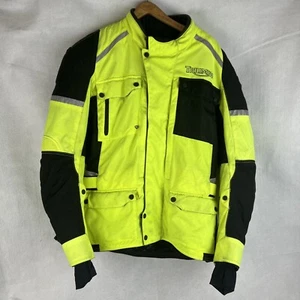 Men's TRIUMPH Expedition MOTORCYCLE Jacket HIVIS Yellow Black Size XL - Foto 1 di 18