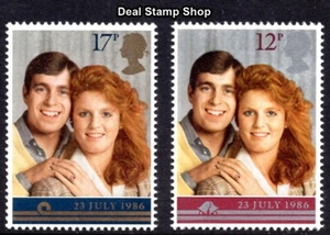 GB 1986 Royal Wedding SG1333-4 Complete Set Unmounted Mint MNH - Picture 1 of 1