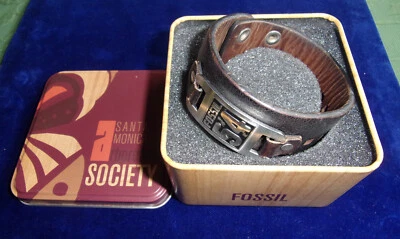 Fossil Leder-Armband - "FOSSIL 54" - braun - 23 cm - Mit Schachtel - TOP!! - Bild 1 von 4