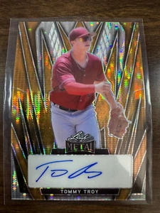 TOMMY TROY 1/1 Gold Pulsar Auto 2024 Leaf Metal Arizona Prospect SSP - Picture 1 of 2