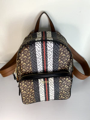Burberry Backpack Brown E Canvas w/ Printed TB Motif- Never Worn - Image 1 of 4