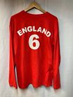 England Soccer / Football Long Sleeved Jersey #6 - Large