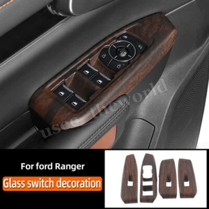 For Ford Ranger 2023 2024 4PCS Door Window Lift Switch Button Panel Cover Trim - Bild 1 von 5