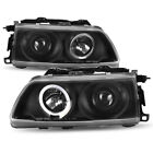 For 90-91 Honda Civic/CRX Black Halo Ring Projector Headlight Side Driving Lamp