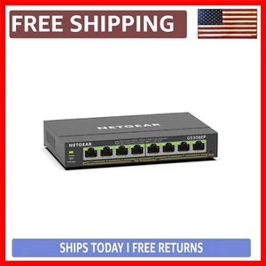 8-Port PoE Gigabit Ethernet Managed Switch - 62W Power Budget, Silent Operation - Picture 1 of 9