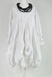 Creare 'SHU' knackiges weißes Baumwoll-Fallschirmkleid One Size - Bild 1 von 4