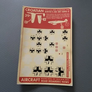 1:72, HISAIRDEC, HIS-AIR-DEC, Croatian ME (Bf) 109-2, 1960’s, Vintage - Picture 1 of 1