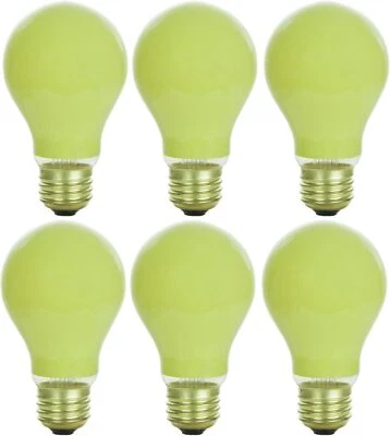 6Pack 25W A19 Light Bulb, Ceramic Yellow Edison Bulb, Dimmable, E26, 120V - Image 1 of 2