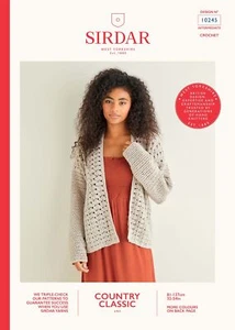 Sirdar Peacock Stitch Crochet Cardigan in Country Classic 4 Ply (leaflet) 10245 - Picture 1 of 2