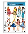 Barbie Doll Skipper Sewing Pattern McCalls 7716 Coat Skirt Dress Shorts Top Pant