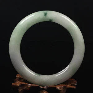 Brazalete Brazalete Mujer Jade Chino 60mm Natural Blanco Verde Jadeíta Jade 15158 - Imagen 1 de 12