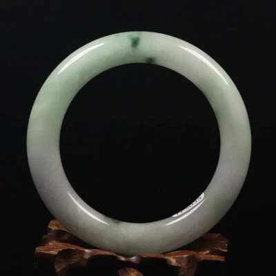Brazalete Brazalete Mujer Jade Chino 60mm Natural Blanco Verde Jadeíta Jade 15158 Foto 1 de 4