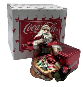 Coca Cola Christmas VTG Blown Glass Ornament "1941 Thirst Asks for Nothing More" - Picture 1 of 6