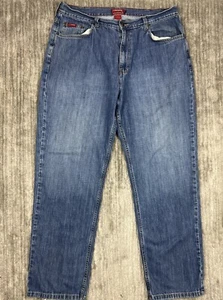 Chaps Jeans Mens 38x32 Blue Straight Leg Medium Wash Cotton - Picture 1 of 11