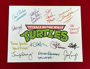 Teenage Mutant Ninja Turtles 1987 Title Card Cast-Signed- Autograph Reprints - Picture 1 of 6
