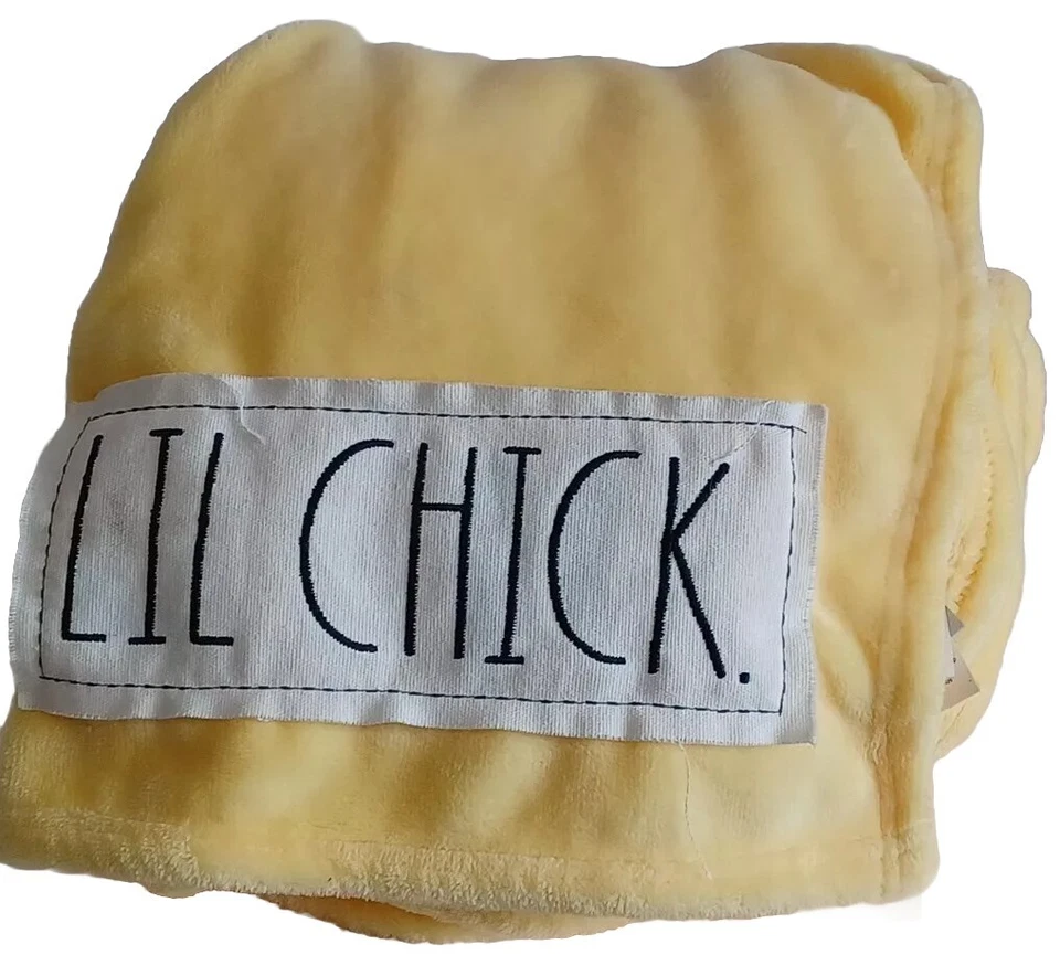 Rae Dunn Easter Throw Blanket 50” x 70” Embroidered LIL CHICK Yellow NEW - Image 1 of 1