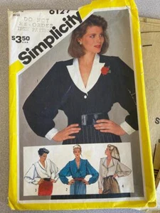 Vintage Simplicity Sewing Pattern 6127 – Misses’ Blouse (Size 14) - Picture 1 of 1