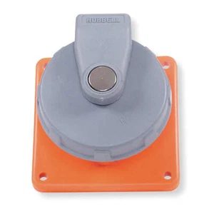 HUBBELL HBL420R12W WT Pn&Slv Rec,Orange,20 A;3Pl,Single 3D139 - Picture 1 of 2