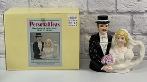 *COME NUOVO* 1994 PersonaliTeas Teiera 6” Sposa Sposo di Omnibus Fitz & Floyd Matrimonio - Foto 1 di 5