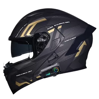 Casco de motocicleta Bluetooth de alta calidad abatible abdominales cara completa casco de motocicleta Foto 1 de 4