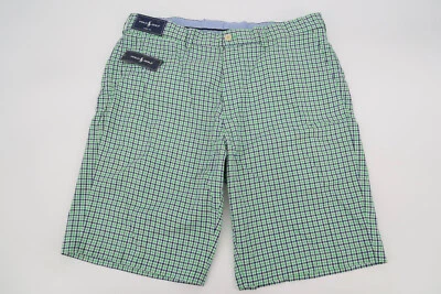 Polo Golf Ralph Lauren Mens Gingham Shorts 36 Links Fit Green Blue Check NWT NEW - Imagem 1 de 4
