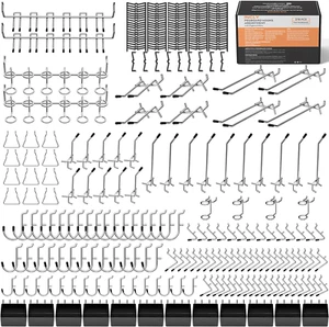 Pegboard Organizer Kit with Hooks & Bins for Tool Storage - Picture 1 of 8
