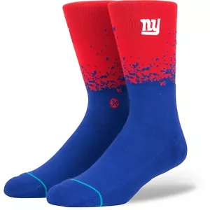 NEW STANCE x NFL NEW YORK GIANTS FADE EMBROIDERED CREW SOCKS - Size LARGE 9 - 12 - Picture 1 of 3