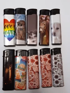 10x Feuerzeug verschiedene Motive Hund Katze Pferd NEU - Bild 1 von 2