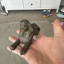 Antique Brass Egyptian Sphinx Ink Well