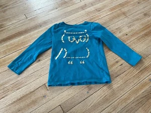 Crazy 8 Girl 4 Long Sleeved T-shirt Owl Teal - Picture 1 of 4