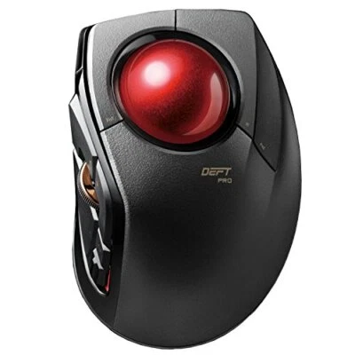 ELECOM DEFT PRO Trackball Mouse  Wired  Wireless  Bluetooth 3 Types Connection - Image 1 of 4
