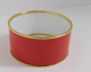 Halcyon Days Vintage Red Gold Wide Bangle Bracelet - Picture 1 of 2