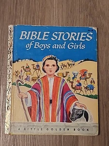 Little Golden Book Bible Stories Boys Girls Rare 1954 Cover Price 25 Cent - Picture 1 of 9