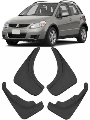 Genuine Front & Rear Splash Guards Mud Flaps For 2006-2012 Suzuki SX4 Hatchback - Image 1 of 4