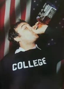ANIMAL HOUSE John Belushi Drinking Jack Daniels College Poster 24x36 - Picture 1 of 1