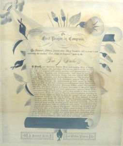 1880 Das erste Gebet im Kongress Rev J Duche Thatcher Dokument Manuskript - Bild 1 von 12