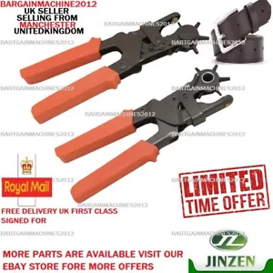 HOLE MAKING REVOLVING PUNCH PLIERS FOR LEATHER BELTS EYELET TOOL - Picture 1 of 4