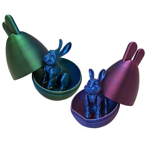 3D Printed Fidget Toy Rabbit Flexible Joint Egg Toy Easter Ornament Decor(1pc) - Picture 1 of 14