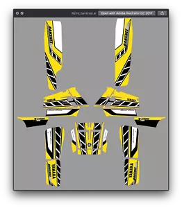 Fits BANSHEE YAMAHA GRAPHIC KIT STICKERS GRAPHIC KIT DECAL PEGATINAS 350 - Picture 1 of 1