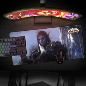 World of Warcraft Shadowlands Sylvanas Mouse Pad White XL Desk Mat WoW Mousepad - Picture 1 of 4