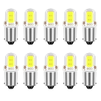 10PCS BA9S LED T4W H6W LED CANBUS COB 2LED Bulb Car Interior Map Reading Lights - Image 1 of 4