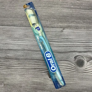 Cepillo de dientes Oral-B 60 2002 EE. UU. Cerdas redondas de extremo medio 4 filas 8 pulgadas de alto AZUL de colección - Imagen 1 de 8
