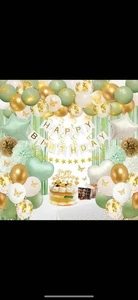 Geburtstagsdeko Salbeigrün - Bild 1 von 3