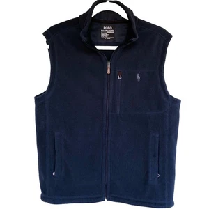 Polo Ralph Lauren Mens Vest Large Full Zip Performance Fleece Pocket Pony Logo - Picture 1 of 15