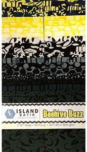 Island Batiks - Beehive Buzz 2,5 Inch Strip Pack 40 Stück - Bild 1 von 2