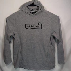 Sudadera con capucha Under Armour Tech Terry Hunt Icon gris 1325604 talla XXL para hombre - Imagen 1 de 6