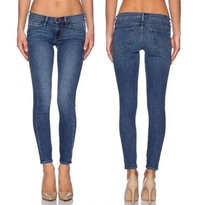 FRAME Denim Le Skinny de Jeanne Jeans Size 26 Kingslane Blue Slim Fit Stretch - Image 1 of 4
