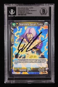 Eric Vale Signed 2019 Dependable Saiyan Trunks Dragon Ball Super Destroyer Kings - Bild 1 von 2